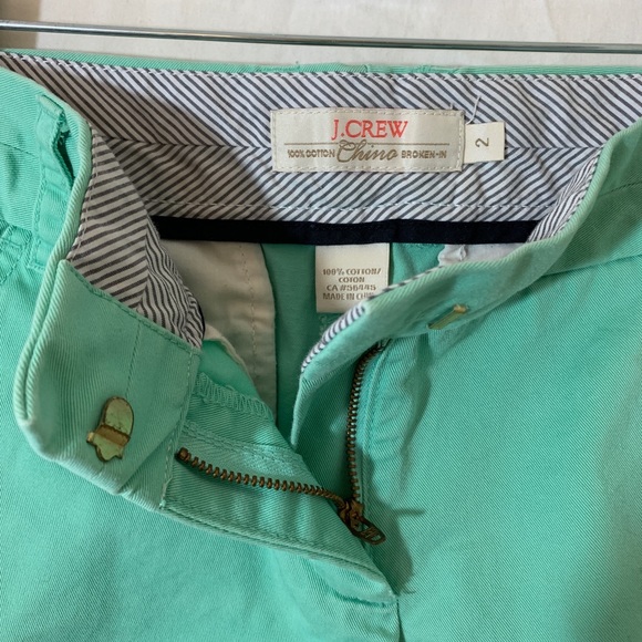 J Crew 2 Chino Broken-In City Fit Teal 100% Cotton - Picture 4 of 5